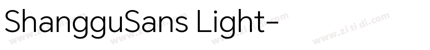 ShangguSans Light字体转换